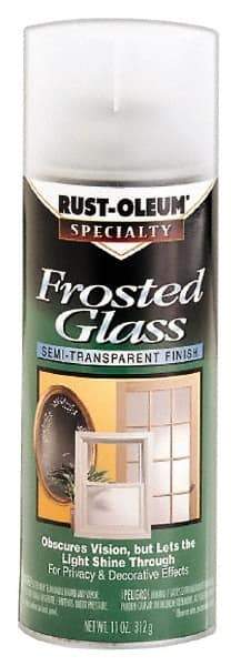 Rust-Oleum - 12 oz Frosted Glass Flat Finish Alkyd Enamel Paint - 8 to 10 Sq Ft per Gal, Interior, Direct to Metal - A1 Tooling