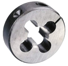 Cle-Line - M7x1.00 Metric Coarse Thread, 1" Outside Diam High Speed Steel Round Die - 3/8" Thick, Right Hand Thread, Adjustable - Exact Industrial Supply