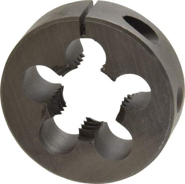 Made in USA - 7/8-9 UNC Thread, 2" Outside Diam High Speed Steel Round Die - 5/8" Thick, Right Hand Thread, Adjustable - Exact Industrial Supply