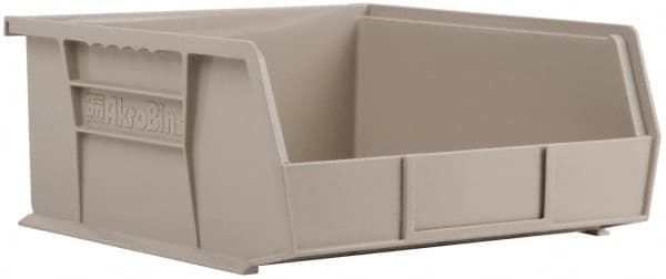 Akro-Mils - 50 Lb. Load Capacity, 10-7/8" Deep, Gray Polymer Hopper Stacking Bin - 5" High x 11" Wide x 10-7/8" Long - A1 Tooling