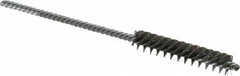 Made in USA - 5/16" Diam Helical Stainless Steel Tube Brush - Double Spiral, 0.005" Filament Diam, 1-1/2" Brush Length, 4" OAL, 1/8" Diam Galvanized Steel Shank - A1 Tooling