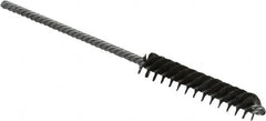 Made in USA - 5/16" Diam Helical Steel Tube Brush - Double Spiral, 0.005" Filament Diam, 1-1/2" Brush Length, 4" OAL, 1/8" Diam Galvanized Steel Shank - A1 Tooling