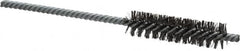 Made in USA - 1/2" Diam Helical Steel Tube Brush - Double Spiral, 0.006" Filament Diam, 2" Brush Length, 5" OAL, 0.162" Diam Galvanized Steel Shank - A1 Tooling