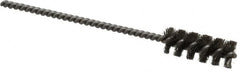 Made in USA - 3/8" Diam Helical Stainless Steel Tube Brush - Single Spiral, 0.004" Filament Diam, 1" Brush Length, 3-1/2" OAL, 0.11" Diam Stainless Steel Shank - A1 Tooling