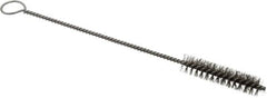 PRO-SOURCE - 2-1/2" Long x 9/16" Diam Stainless Steel Twisted Wire Bristle Brush - Single Spiral, 9" OAL, 0.008" Wire Diam, 0.142" Shank Diam - A1 Tooling