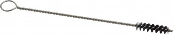PRO-SOURCE - 1" Long x 3/16" Diam Nylon Bristle Brush - Single Spiral, 4" OAL, 0.003" Filament Diam, 0.062" Shank Diam - A1 Tooling