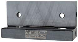 Snap Jaws - 4" Wide x 1.155" High x 0.55" Thick, Flat/No Step Vise Jaw - Hard, Steel, Fixed Jaw, Compatible with 4" Vises - A1 Tooling