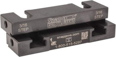 Snap Jaws - 4" Wide x 1.155" High x 0.55" Thick, Step Vise Jaw - Hard, Steel, Fixed Jaw, Compatible with 4" Vises - A1 Tooling