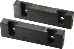 Snap Jaws - 4" Wide x 1.155" High x 0.55" Thick, Step Vise Jaw - Hard, Steel, Fixed Jaw, Compatible with 4" Vises - A1 Tooling