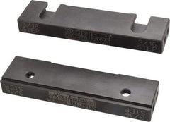 Snap Jaws - 6" Wide x 1.53" High x 0.73" Thick, Step Vise Jaw - Hard, Steel, Fixed Jaw, Compatible with 6" Vises - A1 Tooling