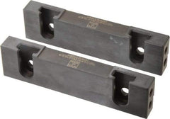 Snap Jaws - 6" Wide x 1.53" High x 0.73" Thick, Step Vise Jaw - Hard, Steel, Fixed Jaw, Compatible with 6" Vises - A1 Tooling