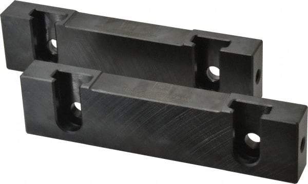 Snap Jaws - 6" Wide x 1-1/2" High x 3/4" Thick, Flat/No Step Vise Jaw - Soft, Steel, Fixed Jaw, Compatible with 6" Vises - A1 Tooling