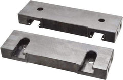 Snap Jaws - 6" Wide x 1-3/4" High x 3/4" Thick, Flat/No Step Vise Jaw - Soft, Steel, Fixed Jaw, Compatible with 6" Vises - A1 Tooling