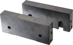 Snap Jaws - 6" Wide x 2-1/2" High x 1" Thick, Flat/No Step Vise Jaw - Soft, Steel, Fixed Jaw, Compatible with 6" Vises - A1 Tooling