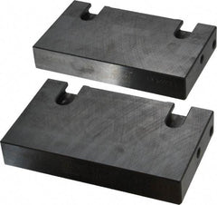 Snap Jaws - 6" Wide x 3-1/2" High x 1" Thick, Flat/No Step Vise Jaw - Soft, Steel, Fixed Jaw, Compatible with 6" Vises - A1 Tooling