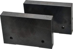 Snap Jaws - 6" Wide x 4" High x 1" Thick, Flat/No Step Vise Jaw - Soft, Steel, Fixed Jaw, Compatible with 6" Vises - A1 Tooling