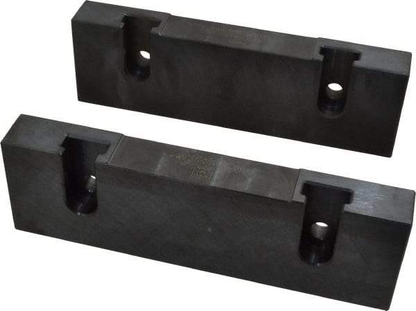 Snap Jaws - 8" Wide x 2-1/2" High x 1" Thick, Flat/No Step Vise Jaw - Soft, Steel, Fixed Jaw, Compatible with 8" Vises - A1 Tooling