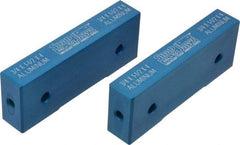 Snap Jaws - 4" Wide x 1-1/2" High x 3/4" Thick, Flat/No Step Vise Jaw - Soft, Aluminum, Fixed Jaw, Compatible with 4" Vises - A1 Tooling