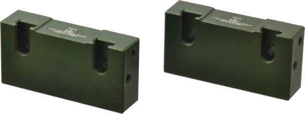 Snap Jaws - 4" Wide x 2" High x 1" Thick, Flat/No Step Vise Jaw - Soft, Aluminum, Fixed Jaw, Compatible with 4" Vises - A1 Tooling