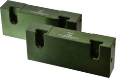 Snap Jaws - 6" Wide x 2-1/2" High x 1-1/4" Thick, Flat/No Step Vise Jaw - Soft, Aluminum, Fixed Jaw, Compatible with 6" Vises - A1 Tooling