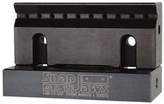 Snap Jaws - 4" Wide x 1-3/4" High x 1" Thick, V-Groove Vise Jaw - Steel, Fixed Jaw, Compatible with 4" Vises - A1 Tooling