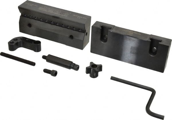 Snap Jaws - 6" Wide x 3-1/8" High x 1" Thick, V-Groove Vise Jaw - Steel, Fixed Jaw, Compatible with 6" Vises - A1 Tooling