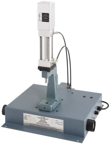 JT&M - 3/4" Ram, 2-1/16" Throat Depth, 660 Lb Pneumatic Arbor Press - 5" Max Work Height x 16" Max Work Width, 18.38" Base Width x 16.12" Base Depth - A1 Tooling