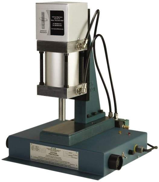 JT&M - 1" Ram, 4-13/16" Throat Depth, 2,350 Lb Pneumatic Arbor Press - 5-3/4" Max Work Height x 14-1/4" Max Work Width, 18.38" Base Width x 18.62" Base Depth - A1 Tooling