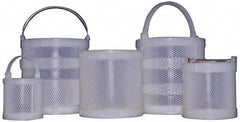 Made in USA - Round Polypropylene Dipping Basket - 3/16" Perforation, 10" Wide - A1 Tooling