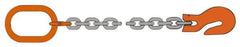 Pewag - 10' Long, 3,500 Lb Basket Capacity, 3,500 Lb Vertical Capacity, Alloy Steel Web Sling - SOG Chain Sling, 9/32" Diam Chain, Silver (Color), with Grab Hook & Master Link - A1 Tooling