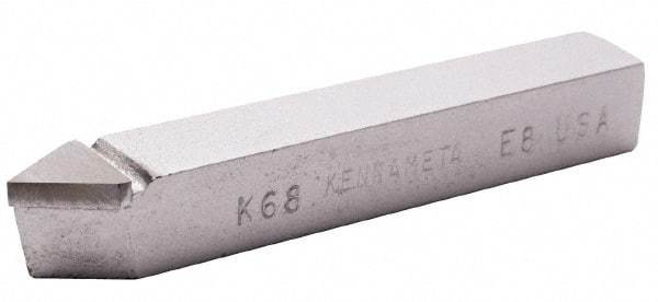 Kennametal - 1/2 x 1/2" Shank, Threading Single Point Tool Bit - E-8 - Exact Industrial Supply