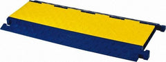 Hubbell Wiring Device-Kellems - 5 Channel, T-Shaped, Drop Over Cable Ramp - 36 Inch Long x 17-1/2 Inch Wide x 1.95 Inch High, Yellow and Blue - A1 Tooling