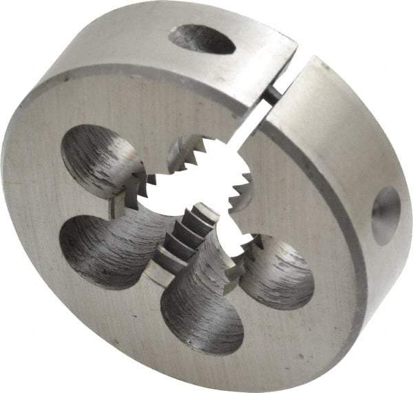 Interstate - 3/4-10 UNC Thread, 2" Outside Diam High Speed Steel Round Die - Right Hand Thread, Adjustable - Exact Industrial Supply