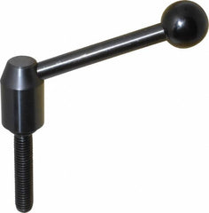 J.W. Winco - 1/2-13, Steel Threaded Stud Adjustable Clamping Handle - 4.33" OAL, 1.91" High - A1 Tooling