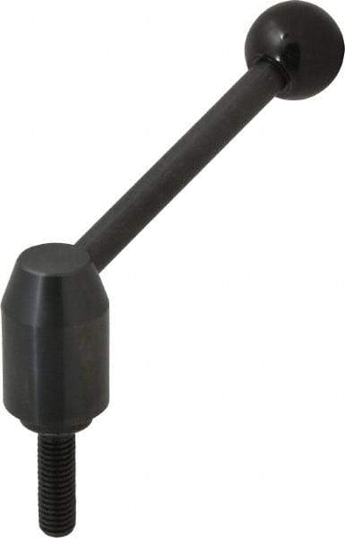 J.W. Winco - 1/2-13, Steel Threaded Stud Adjustable Clamping Handle - 4.88" OAL, 2.17" High - A1 Tooling