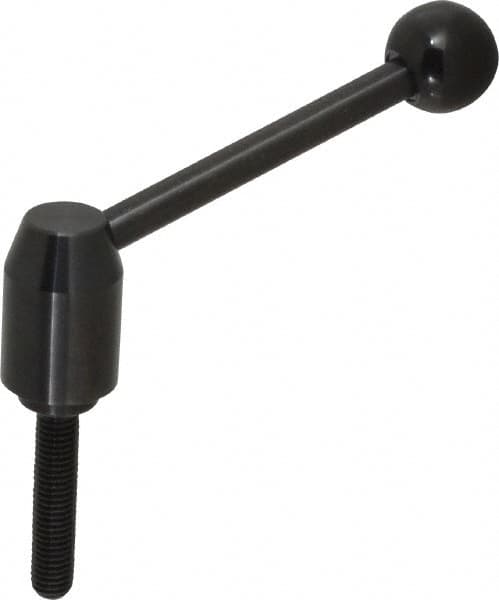 J.W. Winco - 1/2-13, Steel Threaded Stud Adjustable Clamping Handle - 4.88" OAL, 2.17" High - A1 Tooling