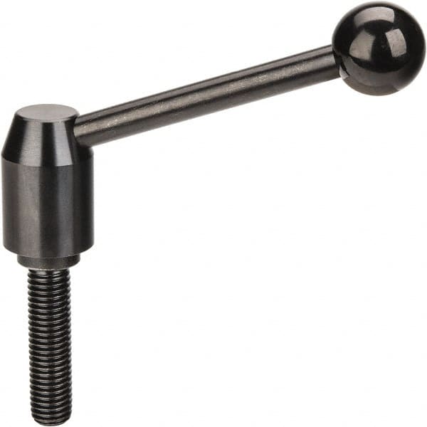 J.W. Winco - 5/8-11, Steel Threaded Stud Adjustable Clamping Handle - 4.88" OAL, 2.17" High - A1 Tooling