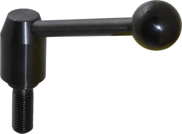 J.W. Winco - M16 x 2.0, 23mm Hub Diam, Steel Threaded Stud Adjustable Clamping Handle - A1 Tooling