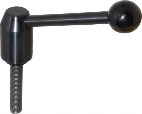 J.W. Winco - M16 x 2.0, 28mm Hub Diam, Steel Threaded Stud Adjustable Clamping Handle - A1 Tooling