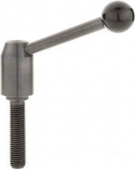 J.W. Winco - M20 x 2.5, 28mm Hub Diam, Steel Threaded Stud Adjustable Clamping Handle - A1 Tooling