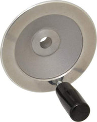 Value Collection - 3.94" Diam, Aluminum Handwheel with Handle - 1.1" Hub Diam - A1 Tooling