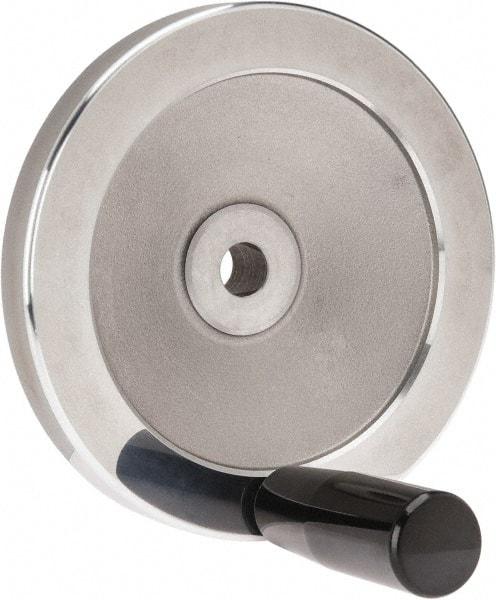 Value Collection - 4.92" Diam, Aluminum Handwheel with Handle - 1.22" Hub Diam - A1 Tooling