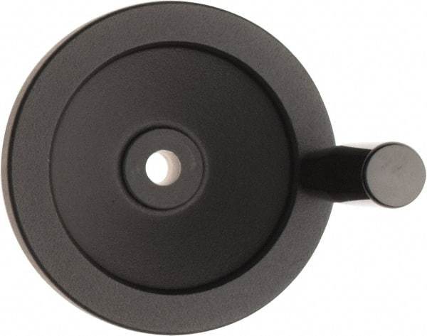 Value Collection - 4.92" Diam, Aluminum Handwheel with Handle - 1.22" Hub Diam - A1 Tooling