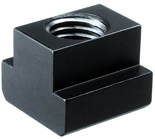 HALDER - M12 Tapped Through T Slot Nut - 15.6mm Slot Width, 25 x 9mm Base Width x Height, 25 x 18mm OAL x Height - A1 Tooling