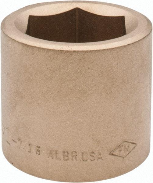 Ampco - 1-7/16", 3/4" Drive, Standard Hand Socket - 6 Points, 2" OAL, Aluminum Bronze - A1 Tooling