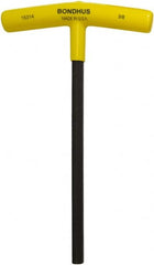 Bondhus - 3/8" Hex, T-Handle Cushion Grip, Hex Key - 9" OAL, Protanium High Torque Steel, Inch System of Measurement - A1 Tooling