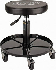 Sunex Tools - 15-1/2 to 20-1/2" High, Adjustable Height Stool - Vinyl Seat, Black - A1 Tooling