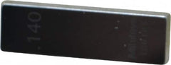 Mitutoyo - 0.14" Rectangular Steel Gage Block - Accuracy Grade 0, Includes Certificate of Inspection - A1 Tooling