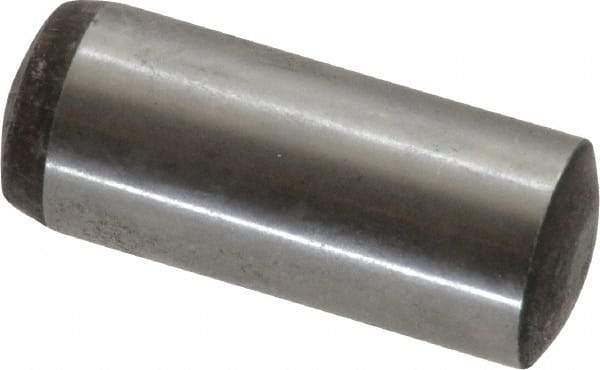 Value Collection - 10mm Diam x 25mm Pin Length Alloy Steel Standard Dowel Pin - C 58-62 Hardness, 37,100 Lb Breaking Strength, 1 Rounded End - A1 Tooling