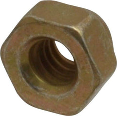 Value Collection - 1/4-20 UNC Grade L9 Hex Lock Nut with Distorted Thread - 7/16" Width Across Flats, 7/32" High, Cadmium Dichromate Finish - A1 Tooling